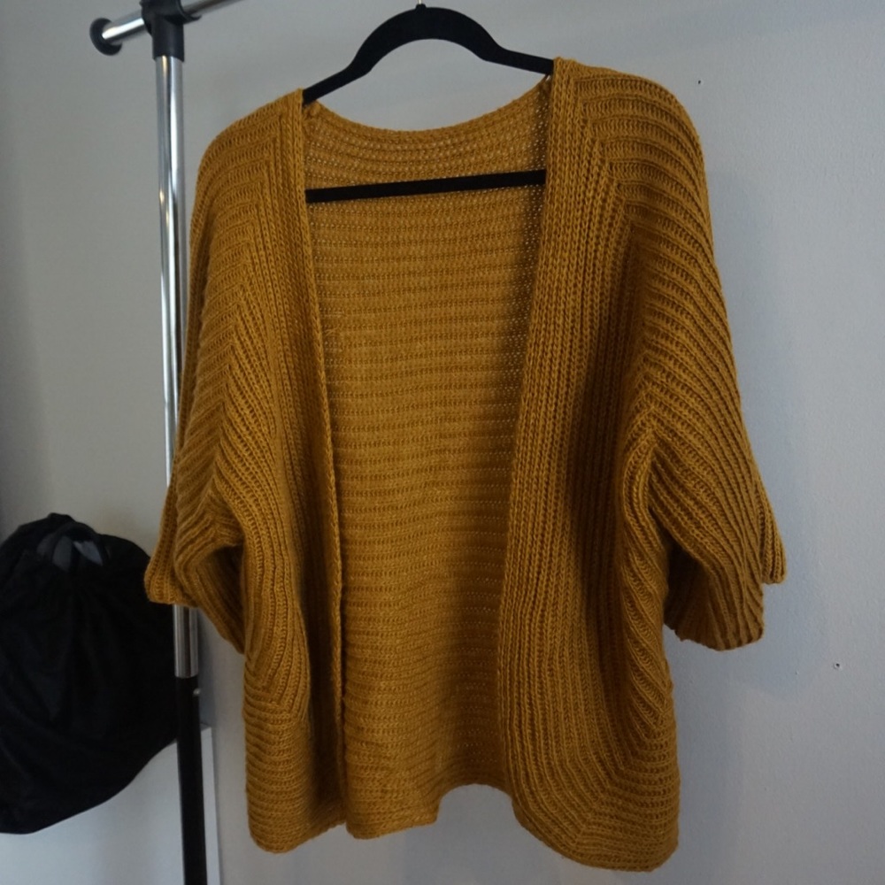 Mustard batwing cardigan